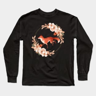 Floral Fox Long Sleeve T-Shirt